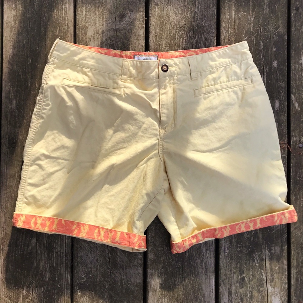 Pastel yellow shorts